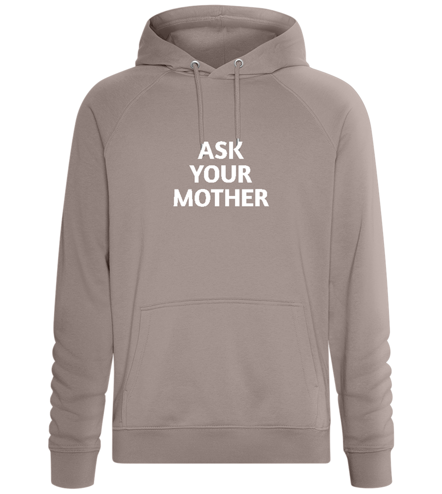 Ask Your Mother Text Design - Comfort unisex hoodie_CHARCOAL CHIN_front