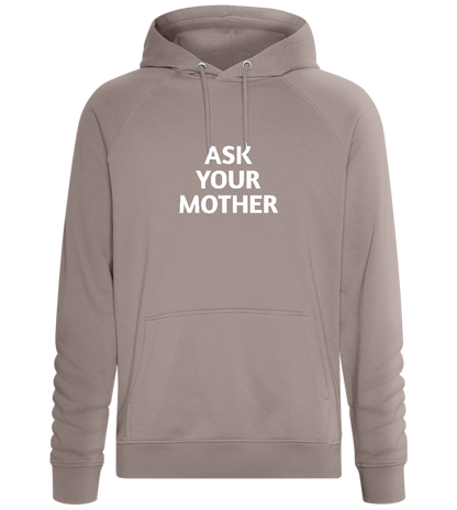 Ask Your Mother Text Design - Comfort unisex hoodie_CHARCOAL CHIN_front