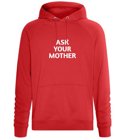 Ask Your Mother Text Design - Comfort unisex hoodie_RED_front