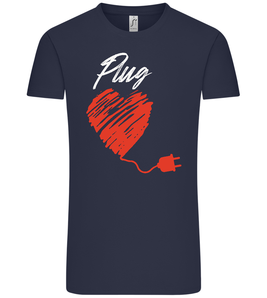 Plug Design - Comfort Unisex T-Shirt_FRENCH NAVY_front