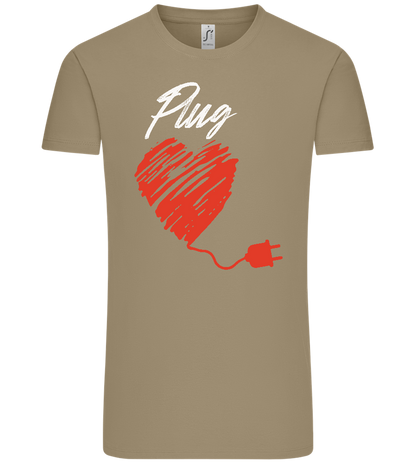 Plug Design - Comfort Unisex T-Shirt_KHAKI_front