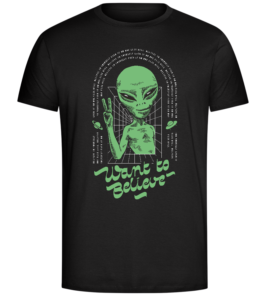 Alien Peace Design - Comfort Unisex T-Shirt_DEEP BLACK_front