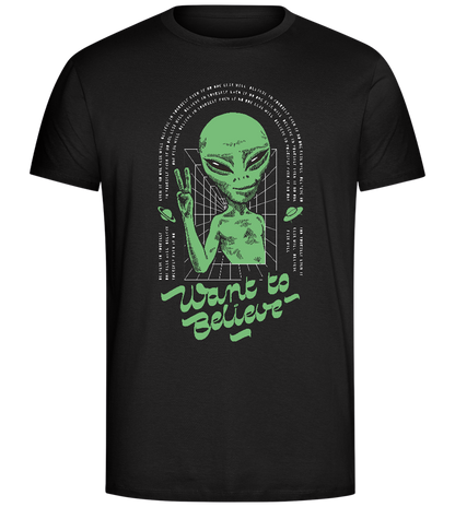 Alien Peace Design - Comfort Unisex T-Shirt_DEEP BLACK_front