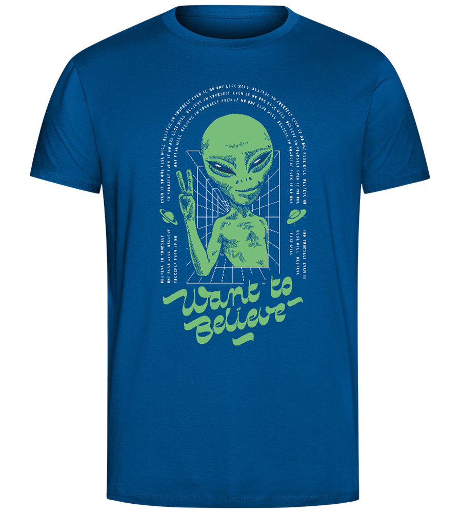 Alien Peace Design - Comfort Unisex T-Shirt_ROYAL_front