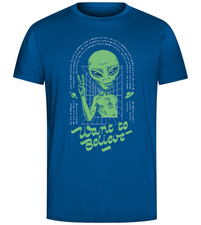 Alien Peace Design - Comfort Unisex T-Shirt_ROYAL_front