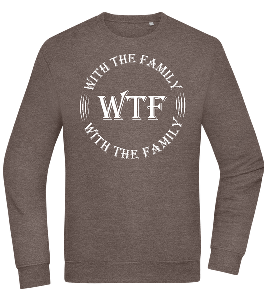 WTF With The Family Design - Comfort Essential Unisex Sweater_CHARCOAL CHIN_front