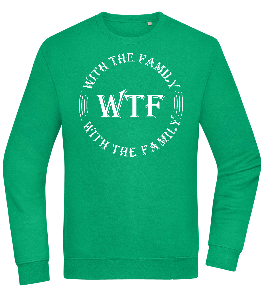 WTF With The Family Design - Comfort Essential Unisex Sweater_MEADOW GREEN_front