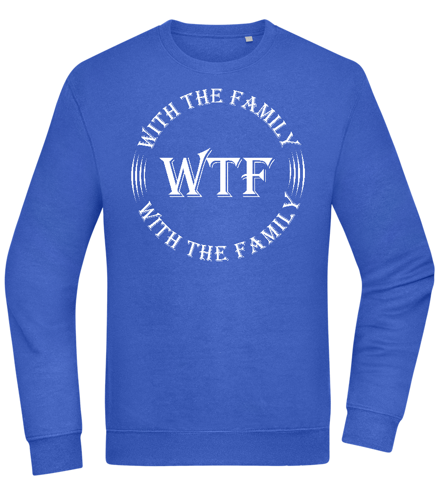 WTF With The Family Design - Comfort Essential Unisex Sweater_ROYAL_front