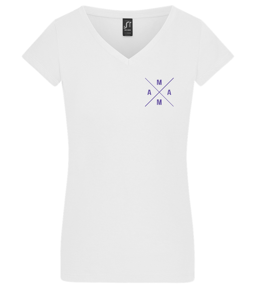 Mama Design - Basic women's v-neck t-shirt_WHITE_front
