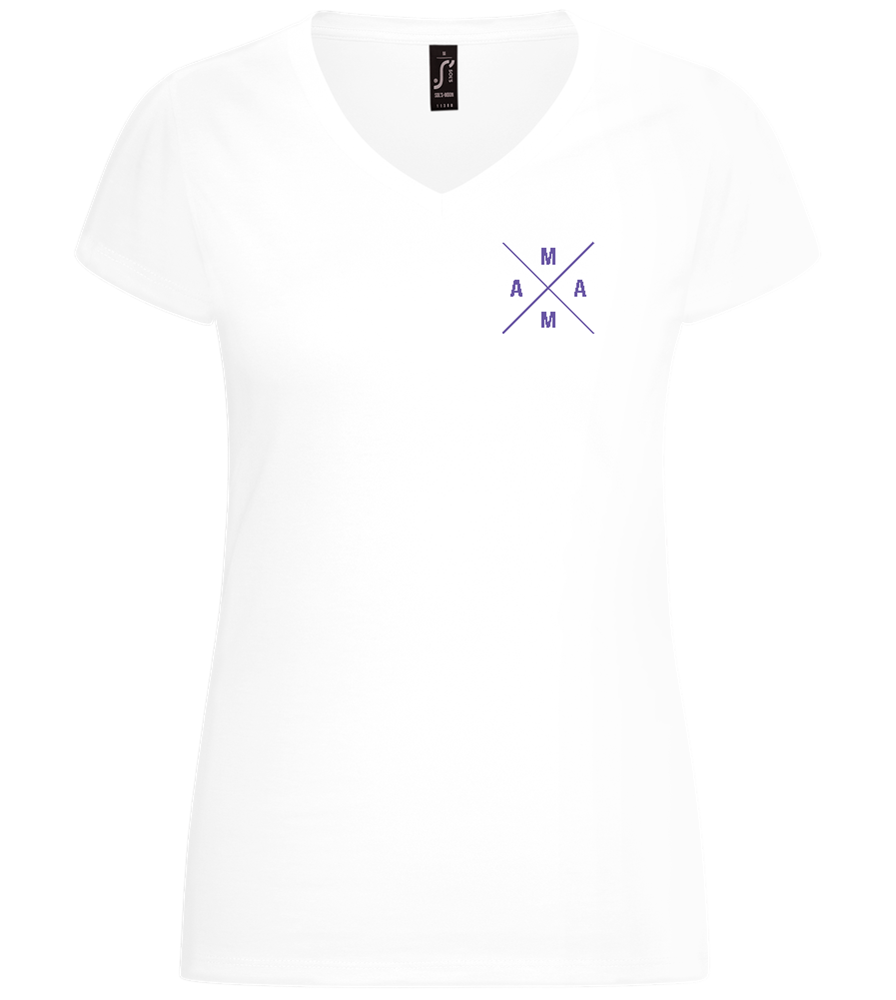 Mama Design - Basic women's v-neck t-shirt_WHITE_front