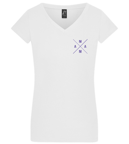 Mama Design - Basic women's v-neck t-shirt_WHITE_front