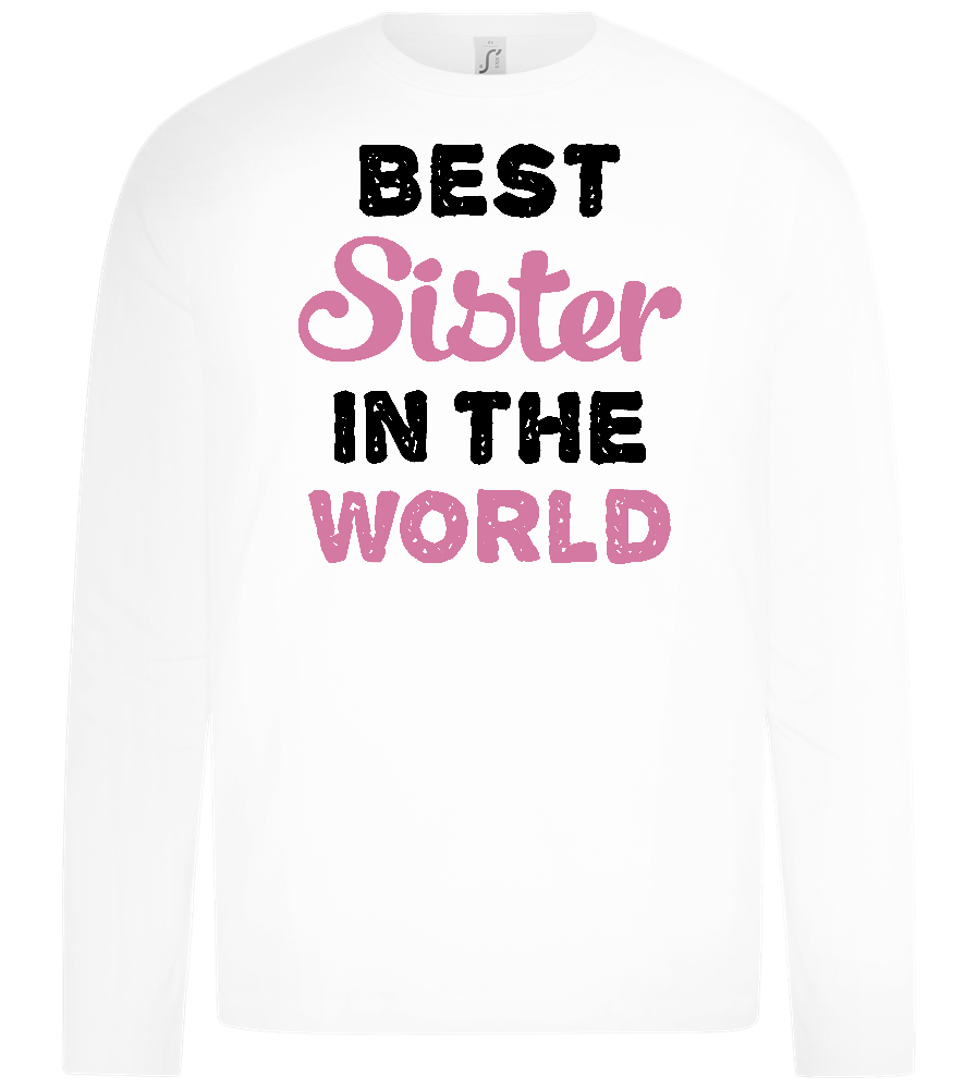 Best Sister in the World Design - Premium kids long sleeve t-shirt_WHITE_front