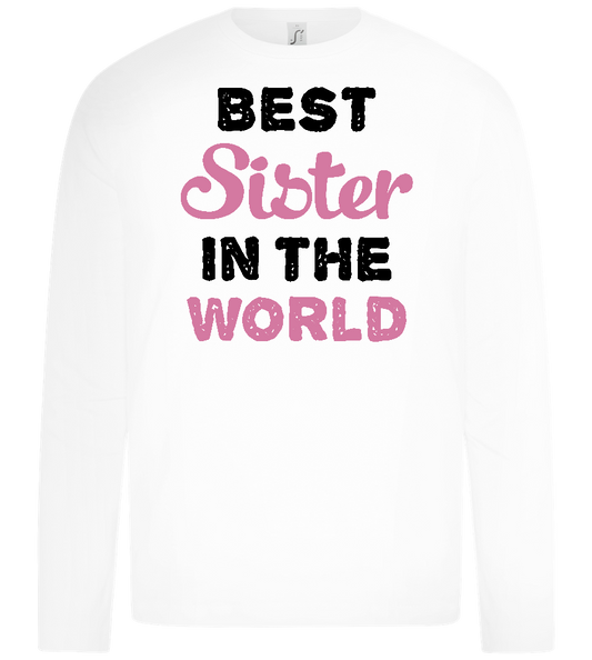 Best Sister in the World Design - Premium kids long sleeve t-shirt_WHITE_front