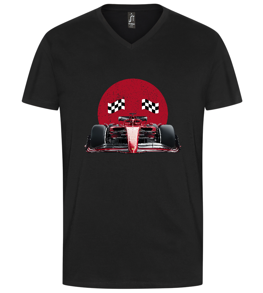 Speed Demon Design - Premium men's v-neck t-shirt_DEEP BLACK_front