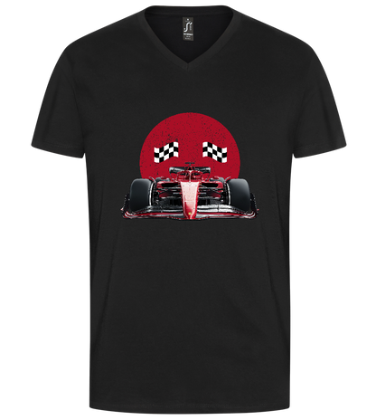 Speed Demon Design - Premium men's v-neck t-shirt_DEEP BLACK_front