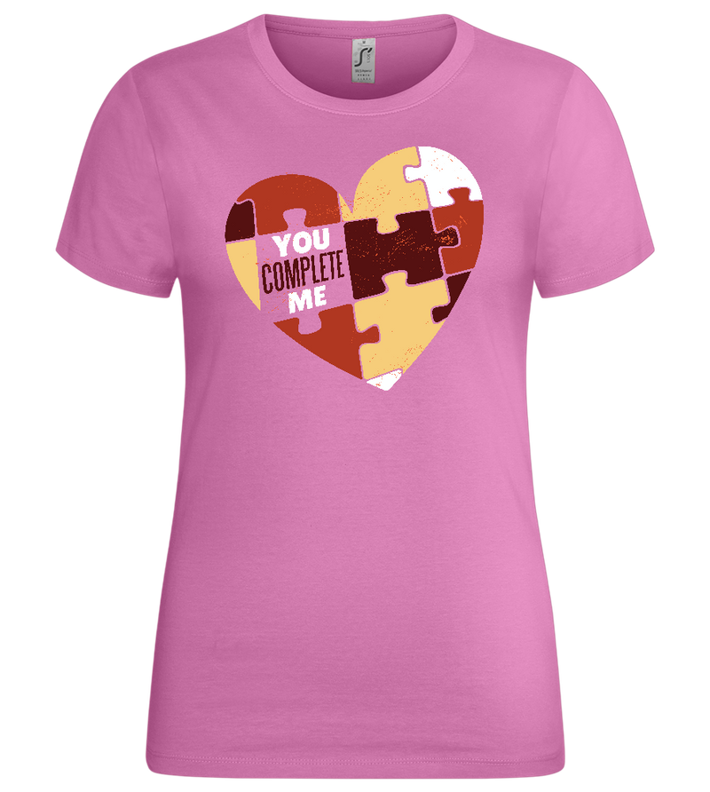 You Complete Me Design - Premium women's t-shirt_PINK ORCHID_front