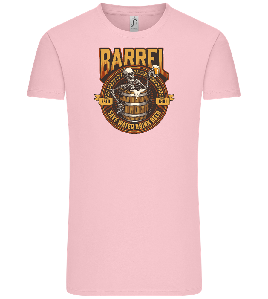 Save Water Drink Beer Barrel Design - Comfort Unisex T-Shirt_CANDY PINK_front