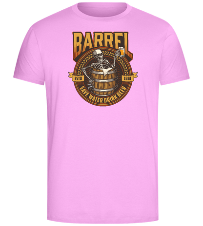 Save Water Drink Beer Barrel Design - Comfort Unisex T-Shirt_CANDY PINK_front