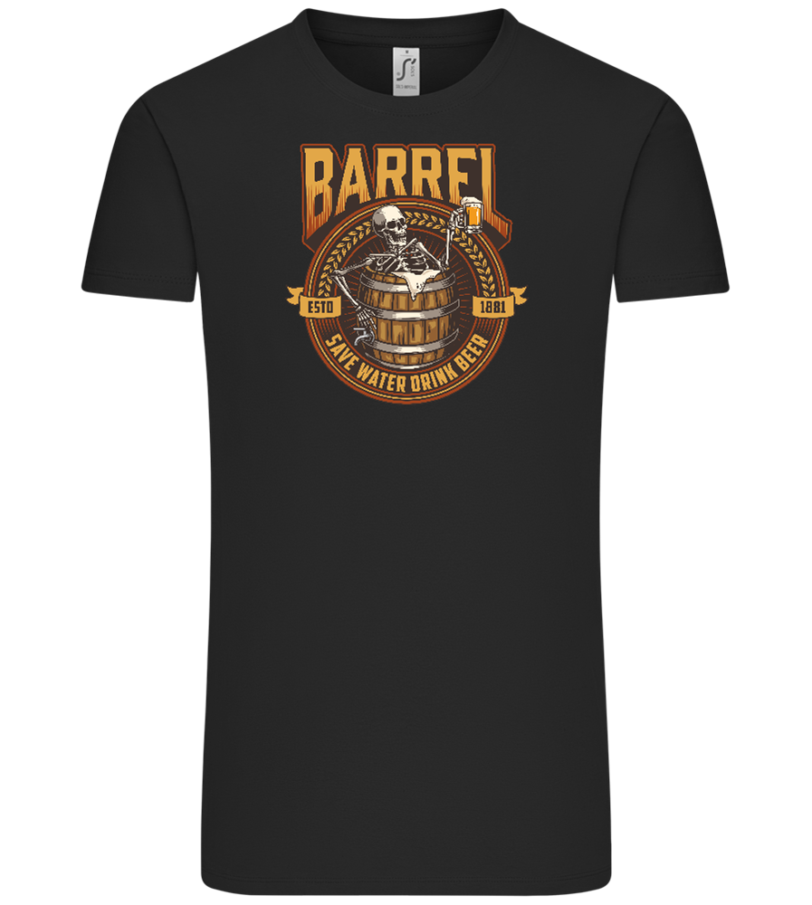 Save Water Drink Beer Barrel Design - Comfort Unisex T-Shirt_DEEP BLACK_front