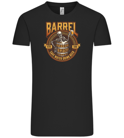 Save Water Drink Beer Barrel Design - Comfort Unisex T-Shirt_DEEP BLACK_front