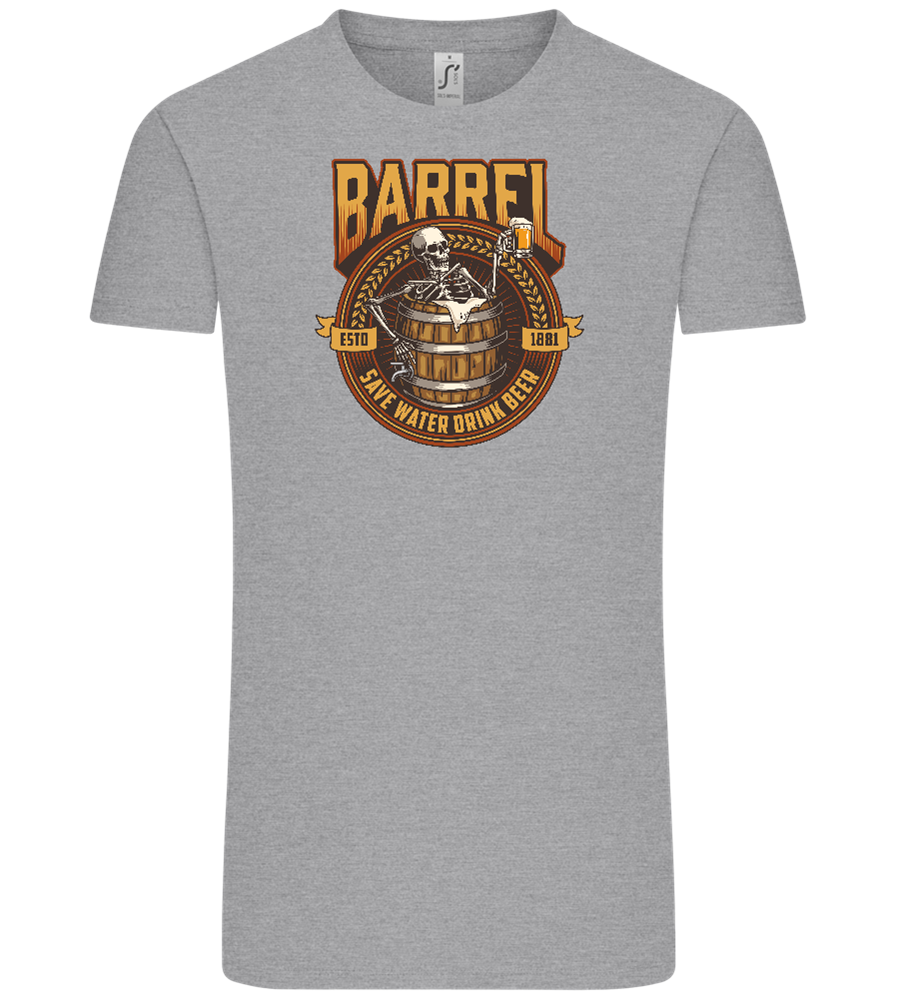 Save Water Drink Beer Barrel Design - Comfort Unisex T-Shirt_ORION GREY_front