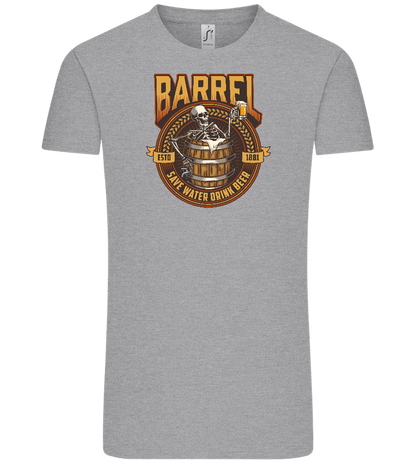 Save Water Drink Beer Barrel Design - Comfort Unisex T-Shirt_ORION GREY_front