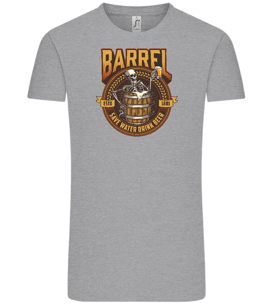 Save Water Drink Beer Barrel Design - Comfort Unisex T-Shirt_ORION GREY_front