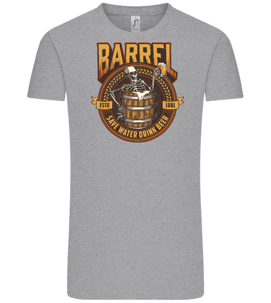 Save Water Drink Beer Barrel Design - Comfort Unisex T-Shirt_ORION GREY_front