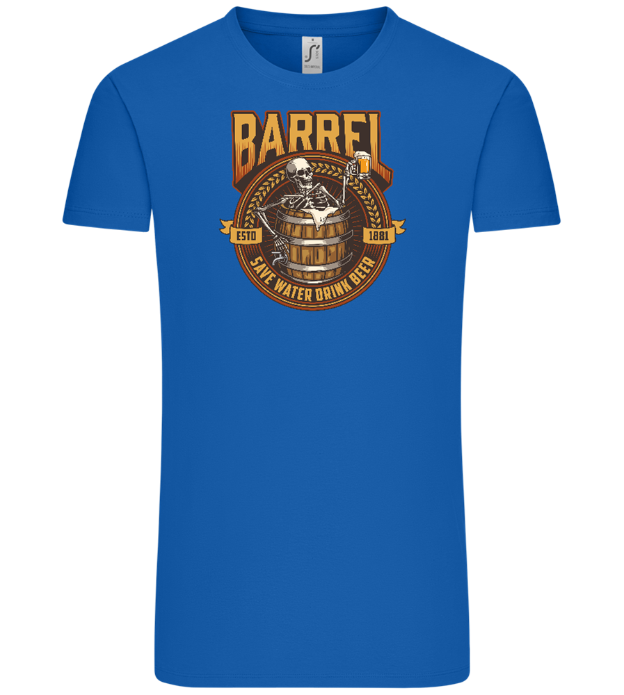 Save Water Drink Beer Barrel Design - Comfort Unisex T-Shirt_ROYAL_front