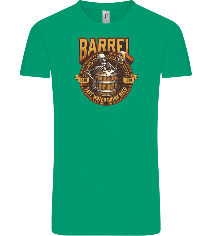 Save Water Drink Beer Barrel Design - Comfort Unisex T-Shirt_SPRING GREEN_front