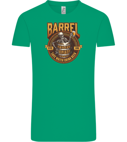 Save Water Drink Beer Barrel Design - Comfort Unisex T-Shirt_SPRING GREEN_front