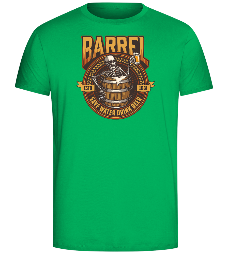 Save Water Drink Beer Barrel Design - Comfort Unisex T-Shirt_SPRING GREEN_front