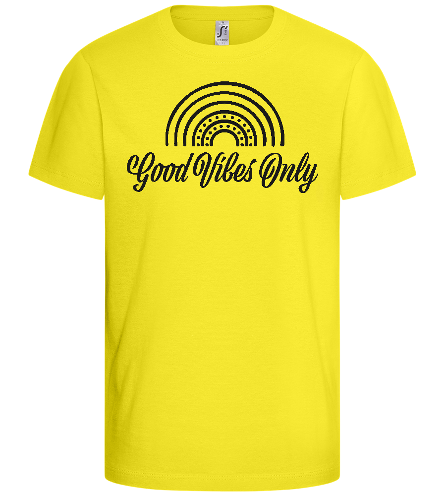 Good Vibes Only Design - Basic kids t-shirt_LEMON_front