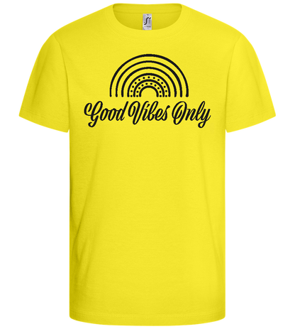 Good Vibes Only Design - Basic kids t-shirt_LEMON_front