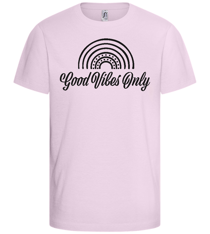 Good Vibes Only Design - Basic kids t-shirt_LIGHT PINK_front