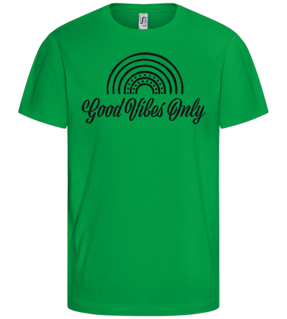 Good Vibes Only Design - Basic kids t-shirt_MEADOW GREEN_front