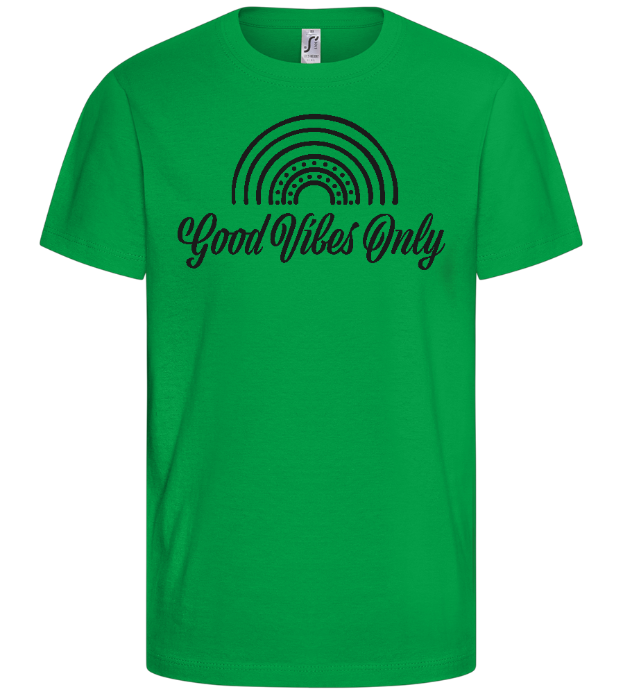 Good Vibes Only Design - Basic kids t-shirt_MEADOW GREEN_front