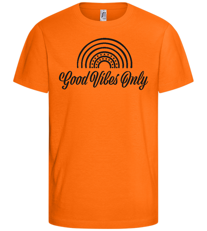 Good Vibes Only Design - Basic kids t-shirt_ORANGE_front