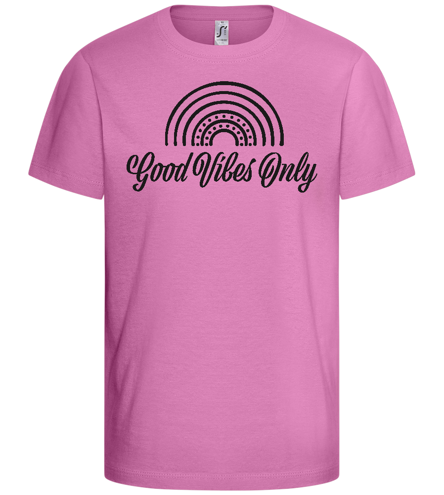 Good Vibes Only Design - Basic kids t-shirt_PINK ORCHID_front