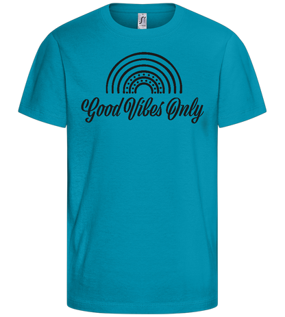 Good Vibes Only Design - Basic kids t-shirt_TURQUOISE_front