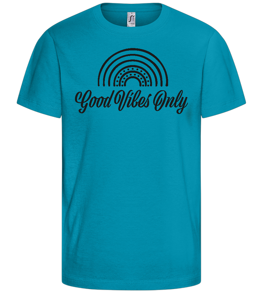 Good Vibes Only Design - Basic kids t-shirt_TURQUOISE_front