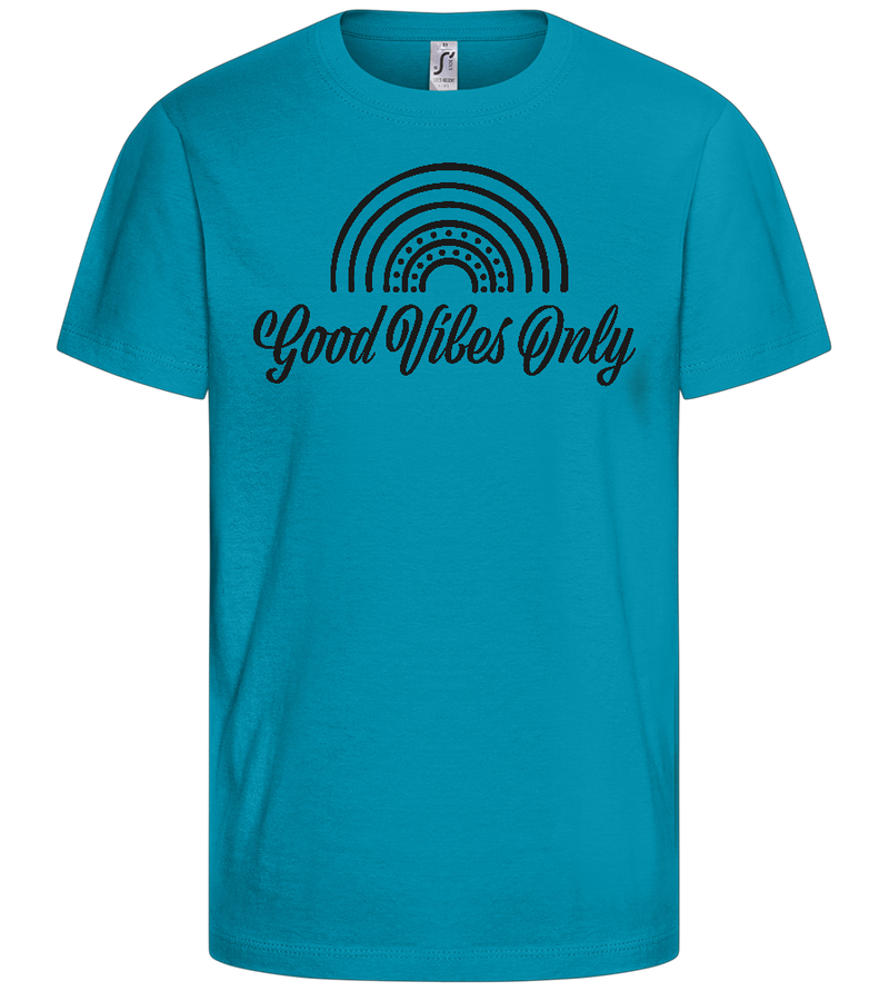 Good Vibes Only Design - Basic kids t-shirt_TURQUOISE_front