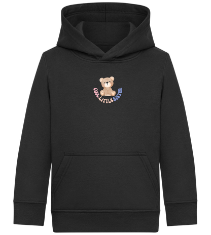 Cool Little Sister Teddy Bear Design - Comfort Kids Hoodie_BLACK_front