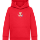 Cool Little Sister Teddy Bear Design - Comfort Kids Hoodie_BRIGHT RED_front