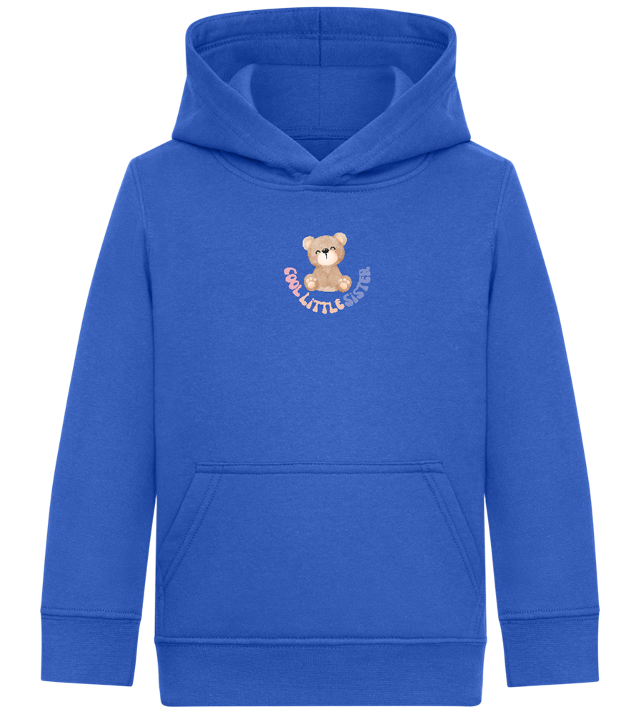 Cool Little Sister Teddy Bear Design - Comfort Kids Hoodie_ROYAL_front