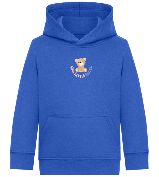 Cool Little Sister Teddy Bear Design - Comfort Kids Hoodie_ROYAL_front