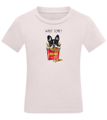 Want Some Fries Design - Comfort kids fitted t-shirt_LIGHT PINK_front