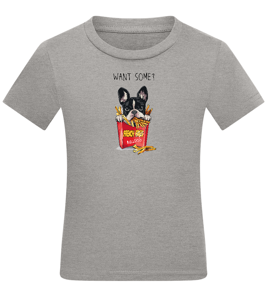 Want Some Fries Design - Comfort kids fitted t-shirt_ORION GREY_front