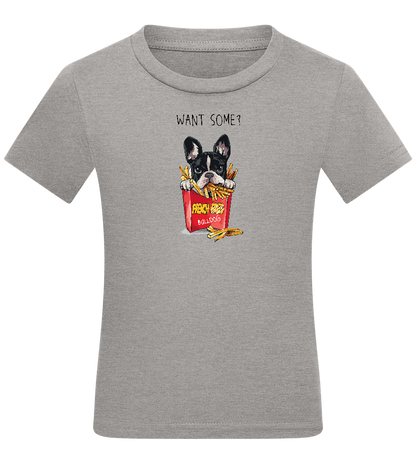 Want Some Fries Design - Comfort kids fitted t-shirt_ORION GREY_front