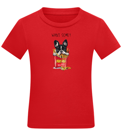 Want Some Fries Design - Comfort kids fitted t-shirt_RED_front
